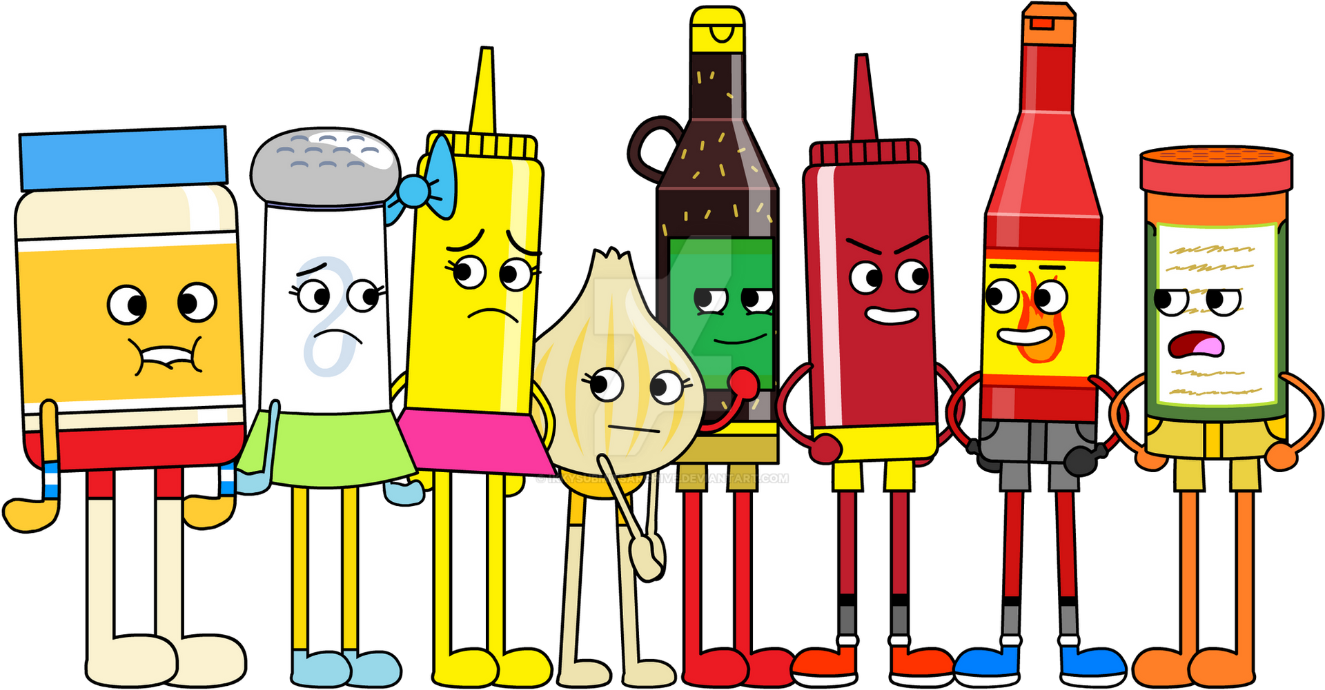 The Condiment Siblings by IkkySubmitsArchive on DeviantArt