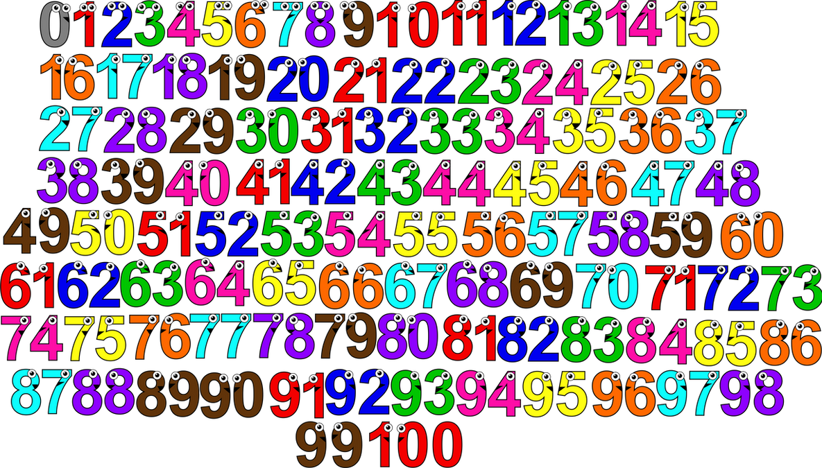 Google Numbers Deviantart Busy Beavers Numbers 0-100 by MarcomorenoTV on DeviantArt
