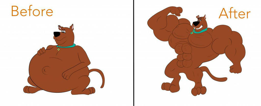 Scooby Doo Muscle Growth By Buffwolf14 On Deviantart