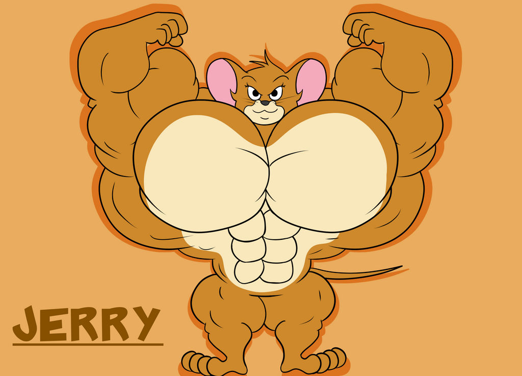 Мышь качок. Накаченный Джерри. Мышонок с мускулами. Джерри с мускулами.