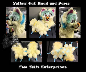 Yellow Cat Fursuit Head