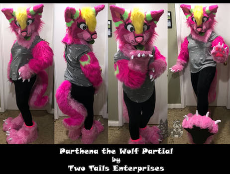 Parthena the Strawberry Lime Wolf