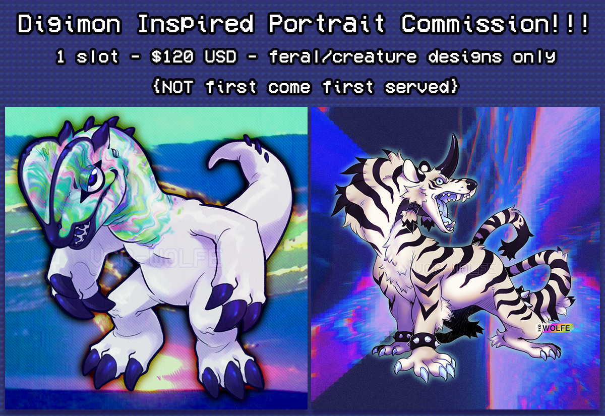 !!! Digimon Inspired Portrait Commission !!!