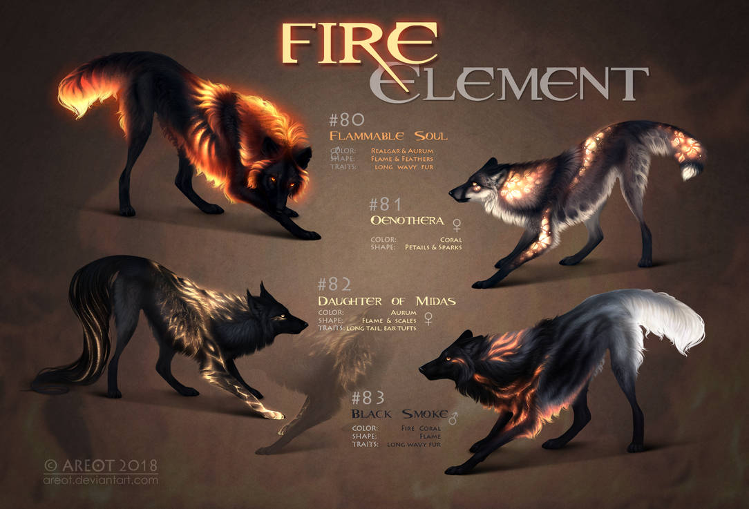 Fire Element Collection |CLOSED by areot on DeviantArt