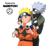 Naruto and Kakashi - render