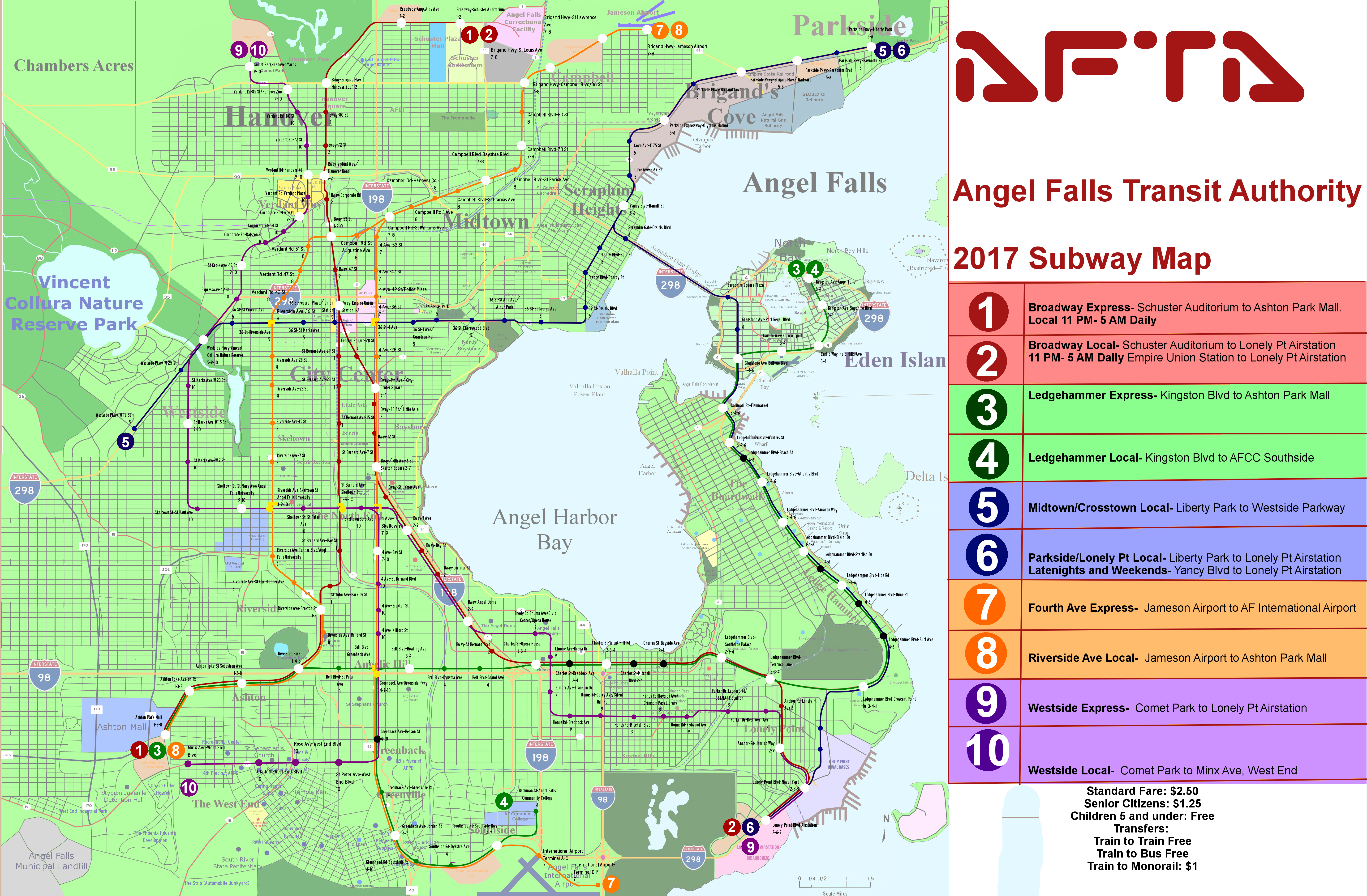 AF-Subway Map as of March 2017