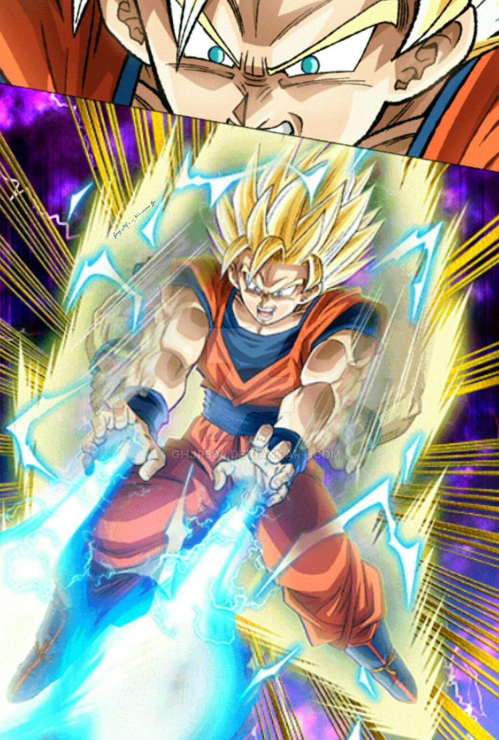 goku ssj2 dbz by ghjr504 on DeviantArt