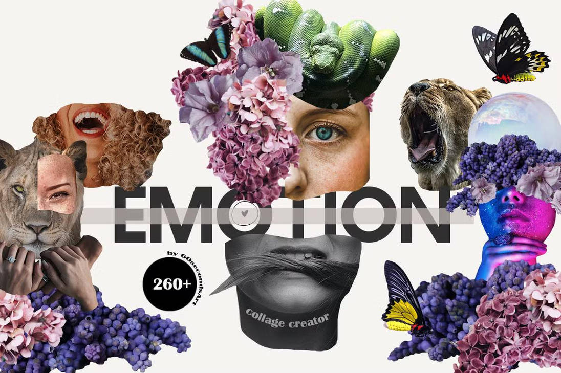 Abstract Emotion Collage Example Emotion collage creator Cuts out by tinitanu046 on DeviantArt