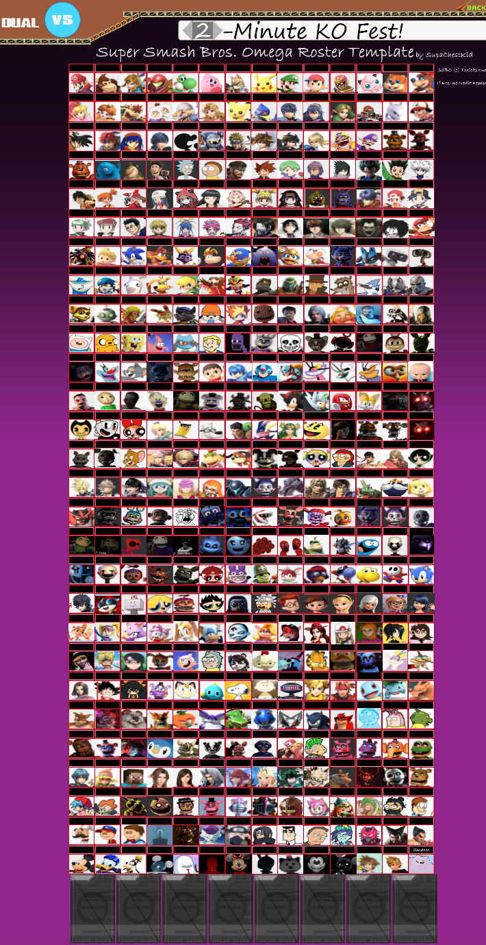 My Super Smash Bros Omega Roster by BonnieRabbid on DeviantArt