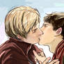 Sketch Merlin X Arthur kisses