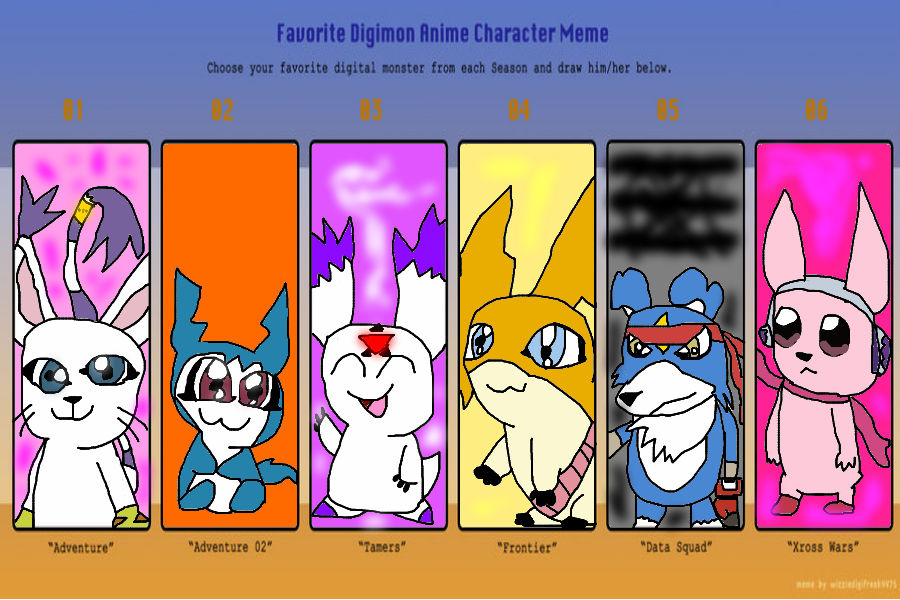 Favorite Digimon Meme by SkunkyRainbow270 on DeviantArt