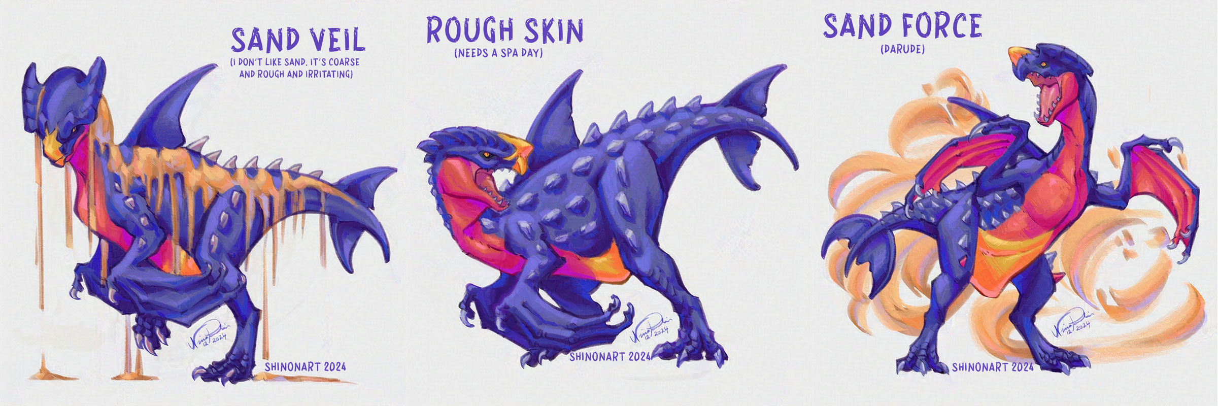 Garchomp Ability Forms by ShadeofShinon on DeviantArt