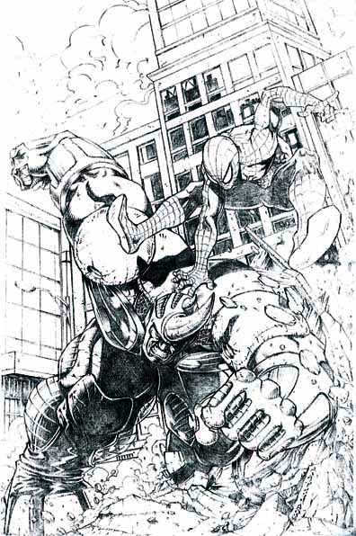 rhino vs. spiderman