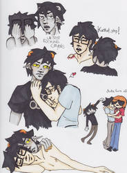 Karkat and John Doodle Page