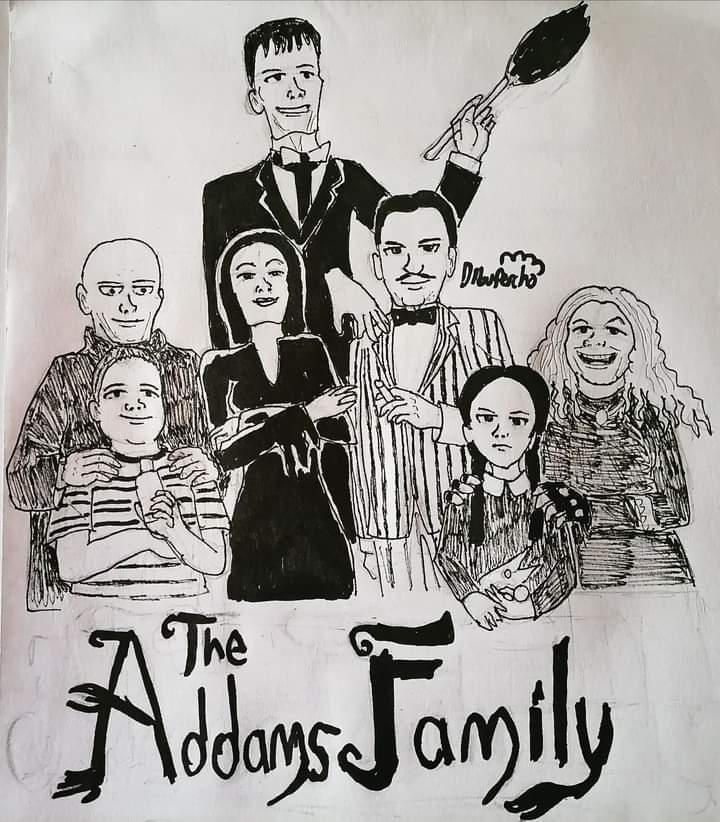 inktober Los Locos Adams 1990 by Dibufercho on DeviantArt