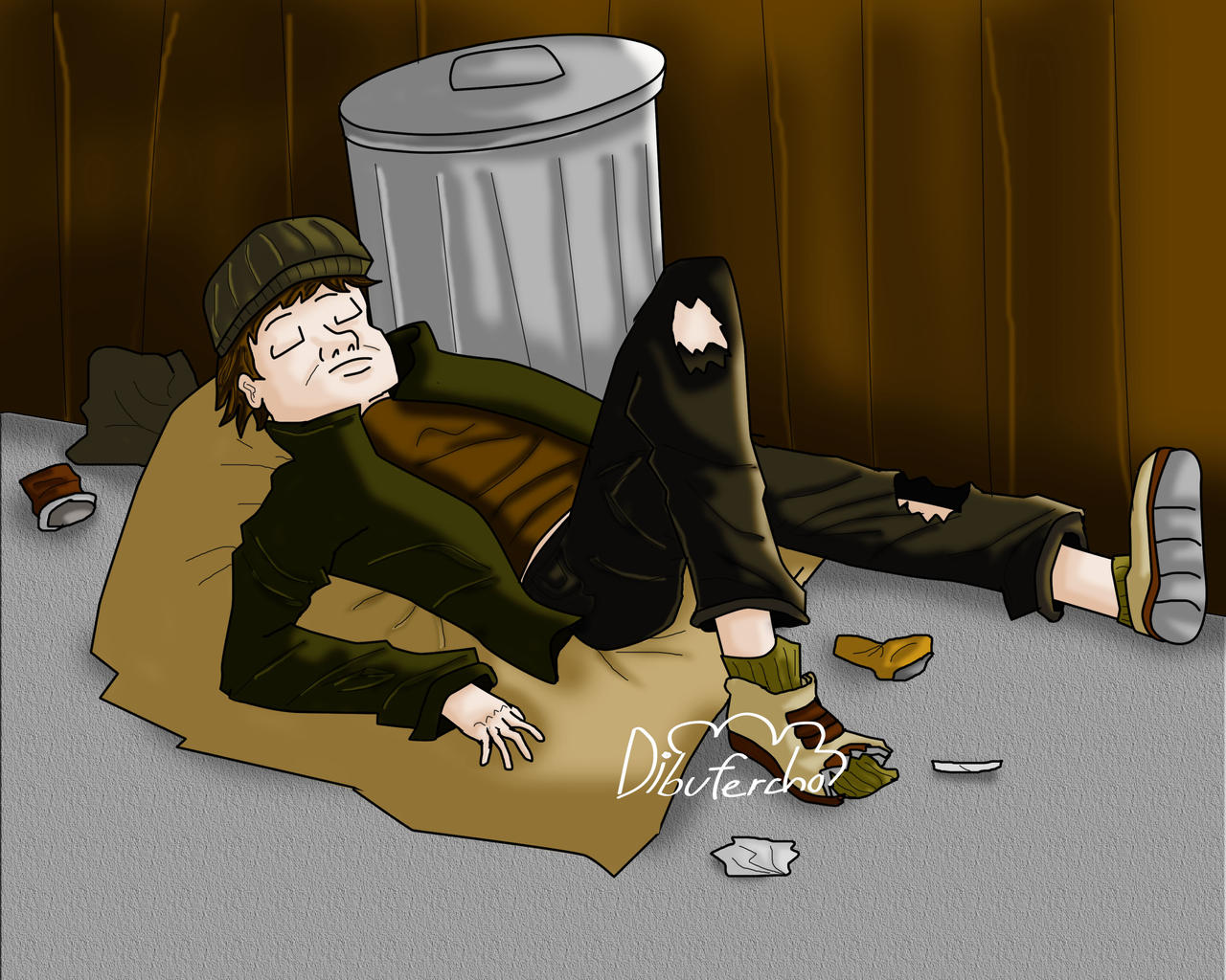 Bearded Homeless Deviantart homeless by Dibufercho on DeviantArt