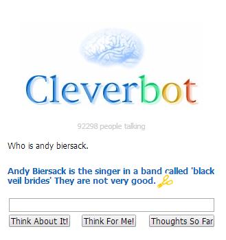 clever bot has some BVB hate going on lol!