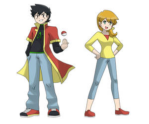 Ash (Satoshi) and Misty (Kasumi)