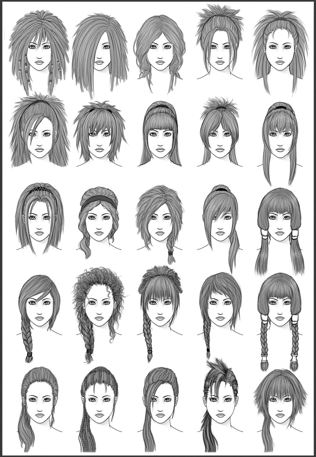 Women's Hair - Set 3 by dark-sheikah on DeviantArt