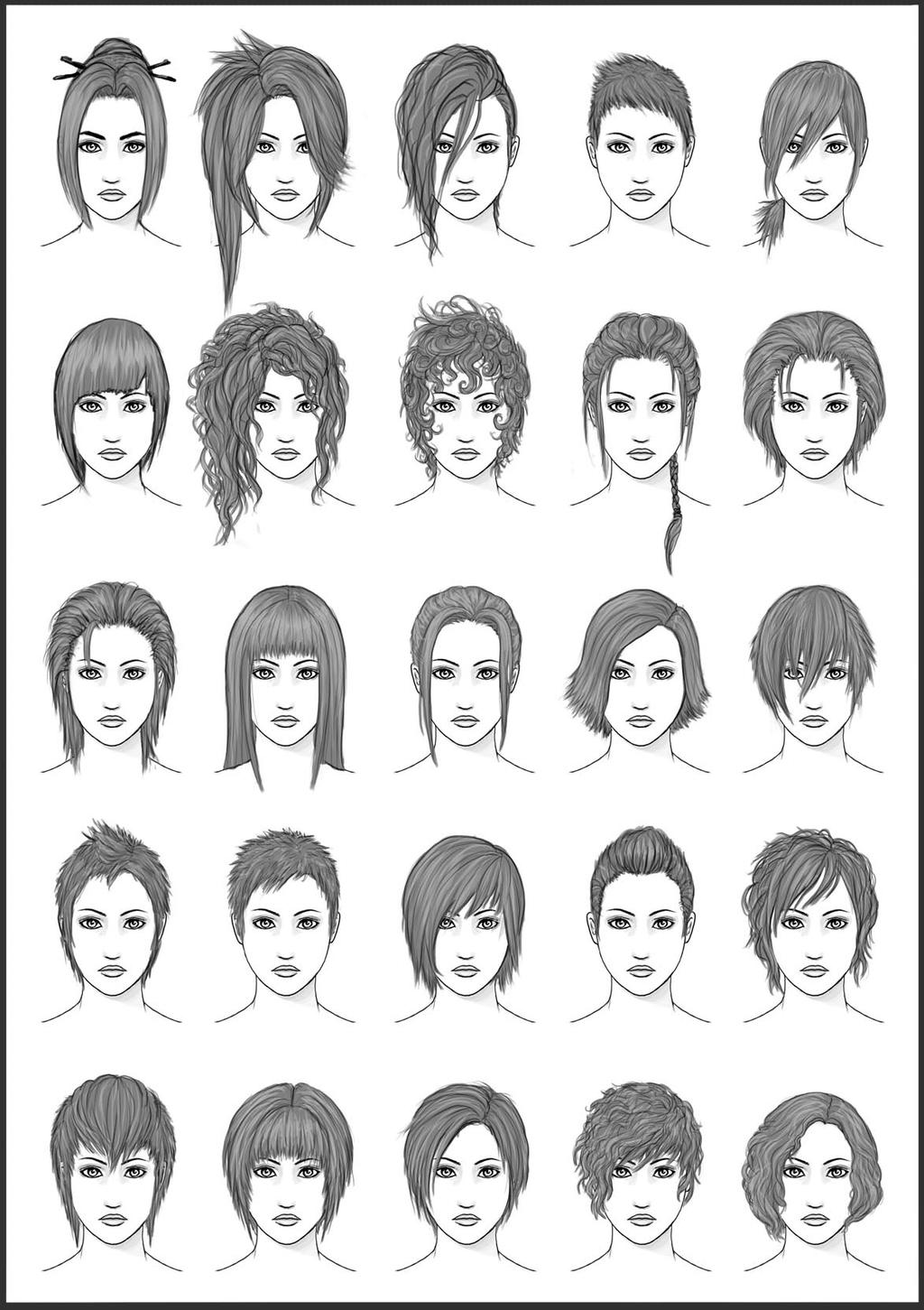 Women's Hair - Set 4 by dark-sheikah on DeviantArt