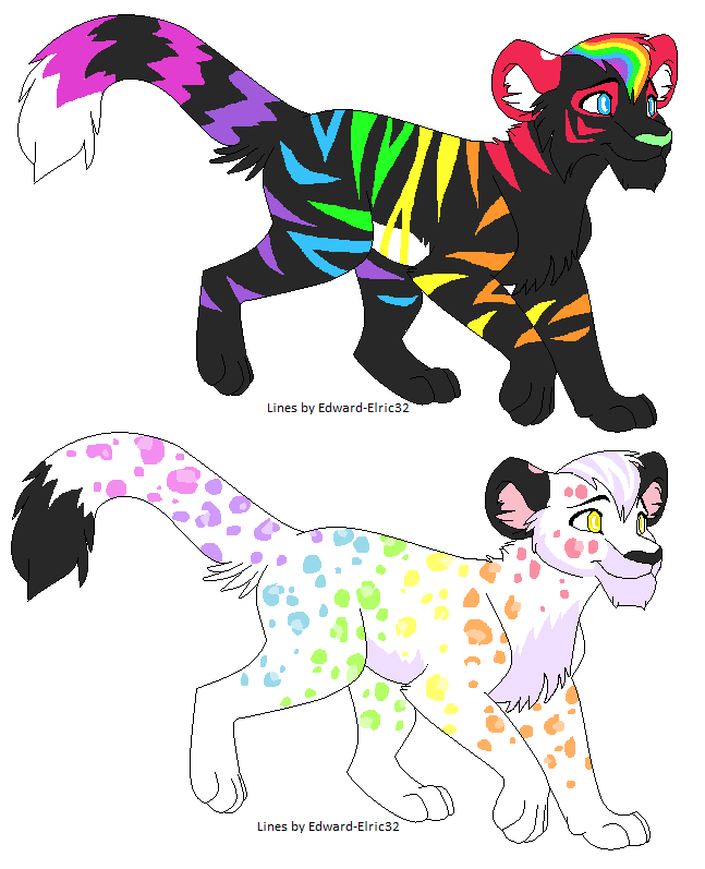 Point Adopts - Rainbow Tiger and Leopard