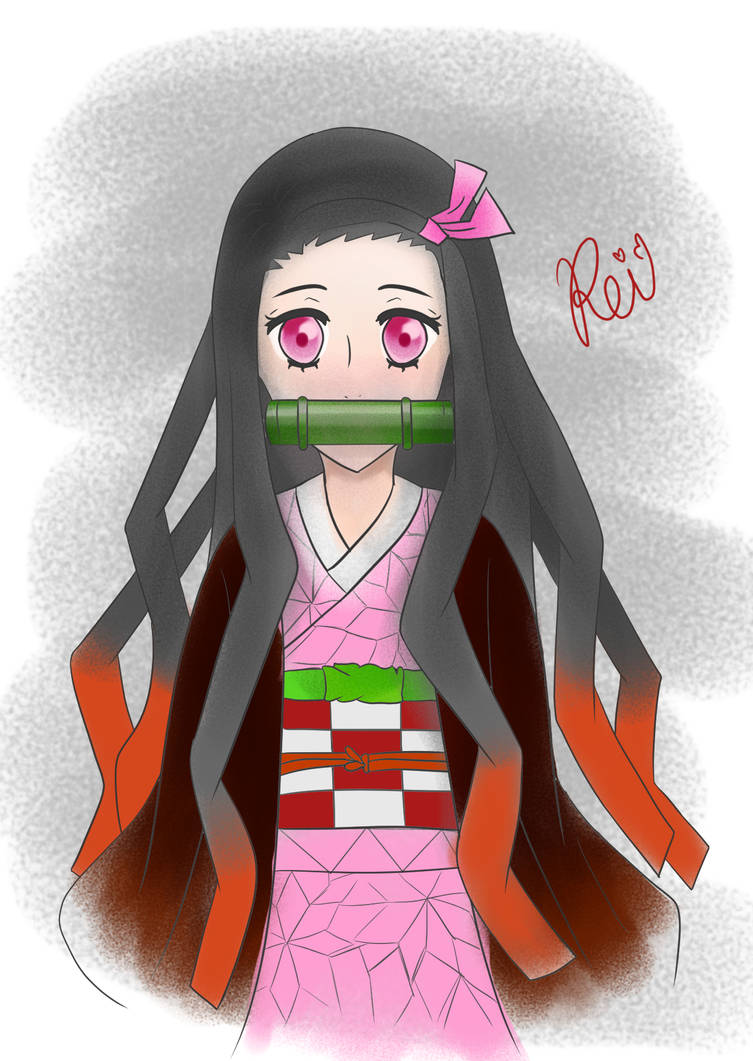 Nezuko-chan color pencil by senarei21 on DeviantArt