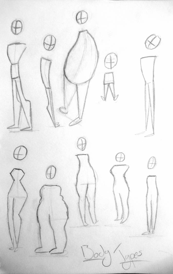 Body Types Practice Body type practice by Turtlo on DeviantArt