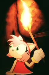 Amy Rose in the cave