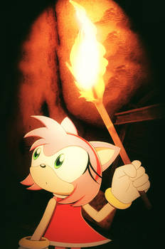 Amy Rose in the cave