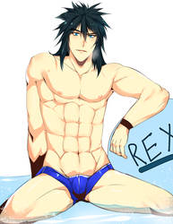 Rex in Speedo