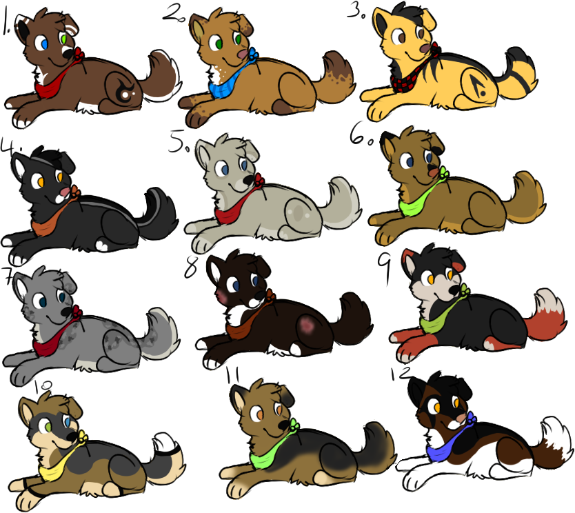 Puppy adopts set 1*OPEN* 9/12 left