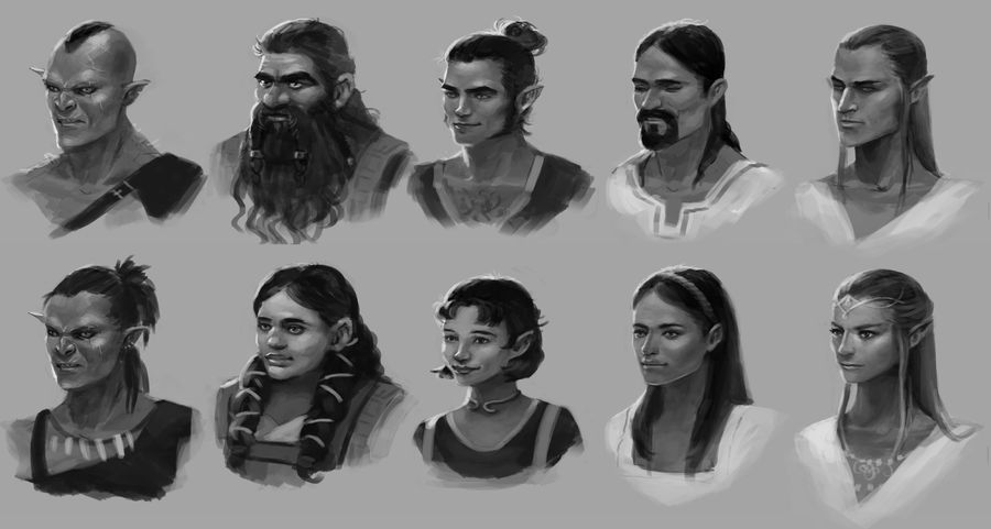 Basic fantasy races 2 by padawana on DeviantArt
