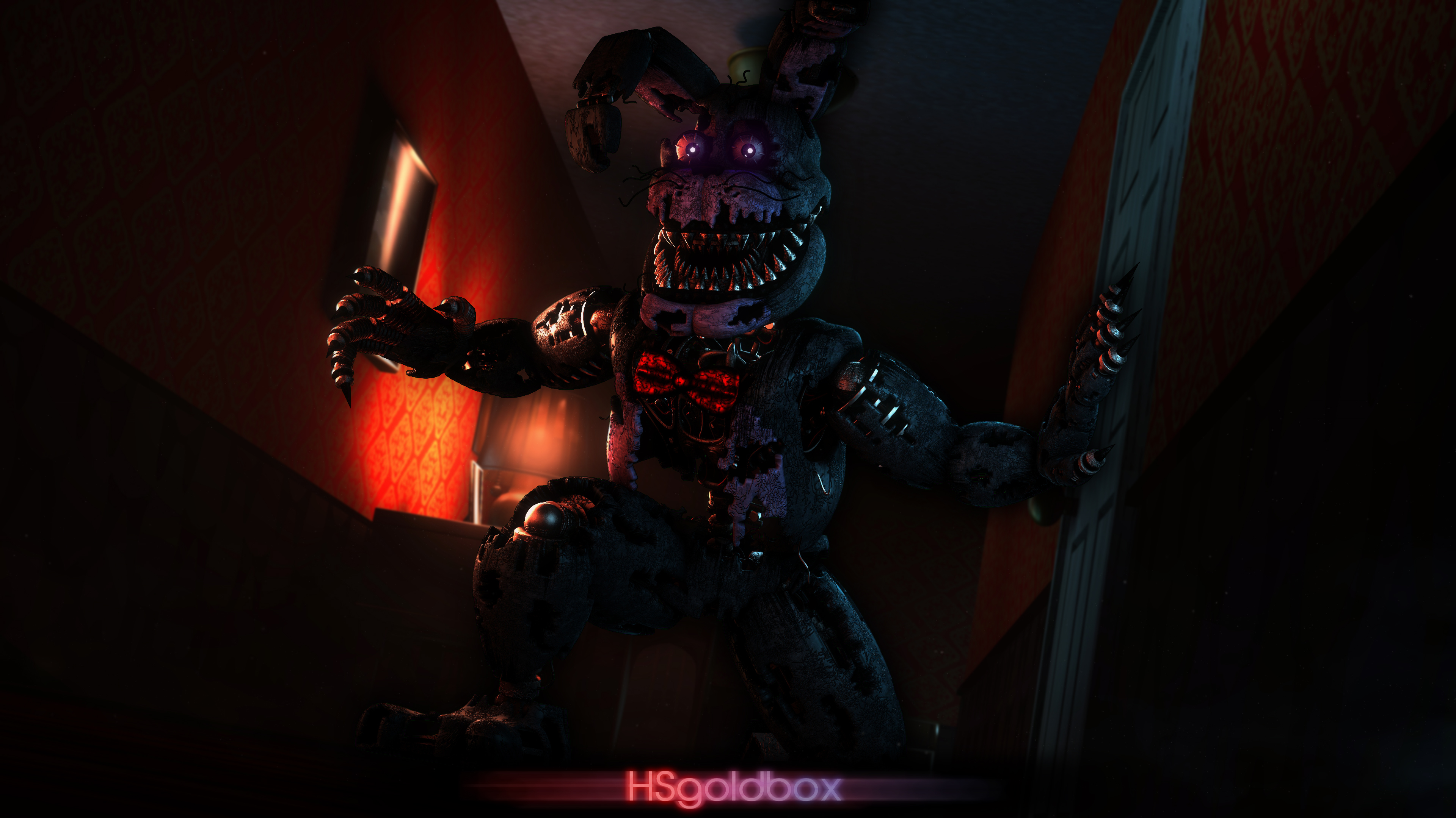 ФНАФ Найтмер Бонни. Five Nights at Freddy's 4 кошмарный Бонни. Ну кошмар