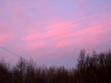 Winter evening sky