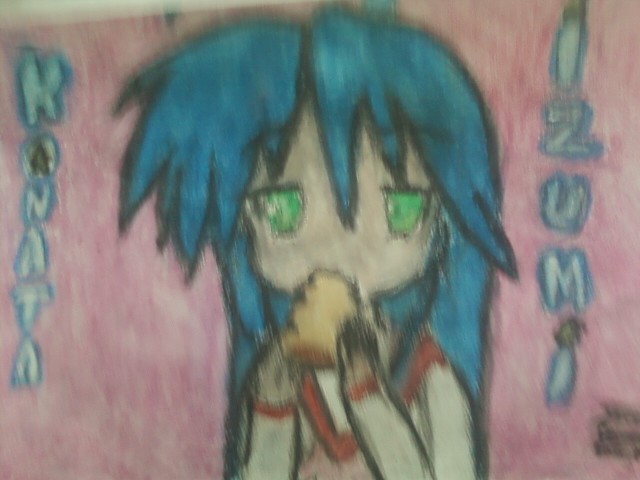 Konata Izumi oil pastel