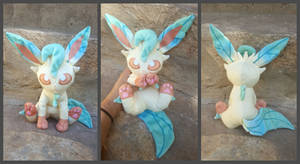 Leafeon Plush with printed minky