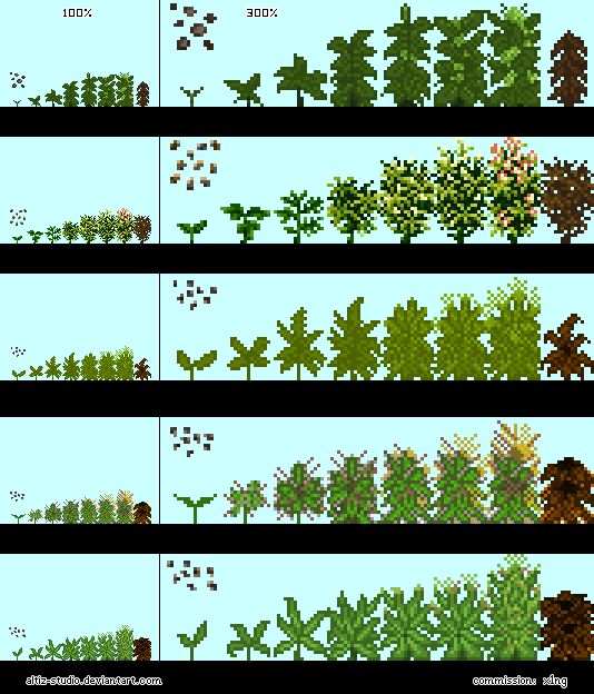 Growing Tree Sprite Sheet