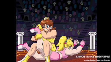 Peach-and-Daisy-Wrestling