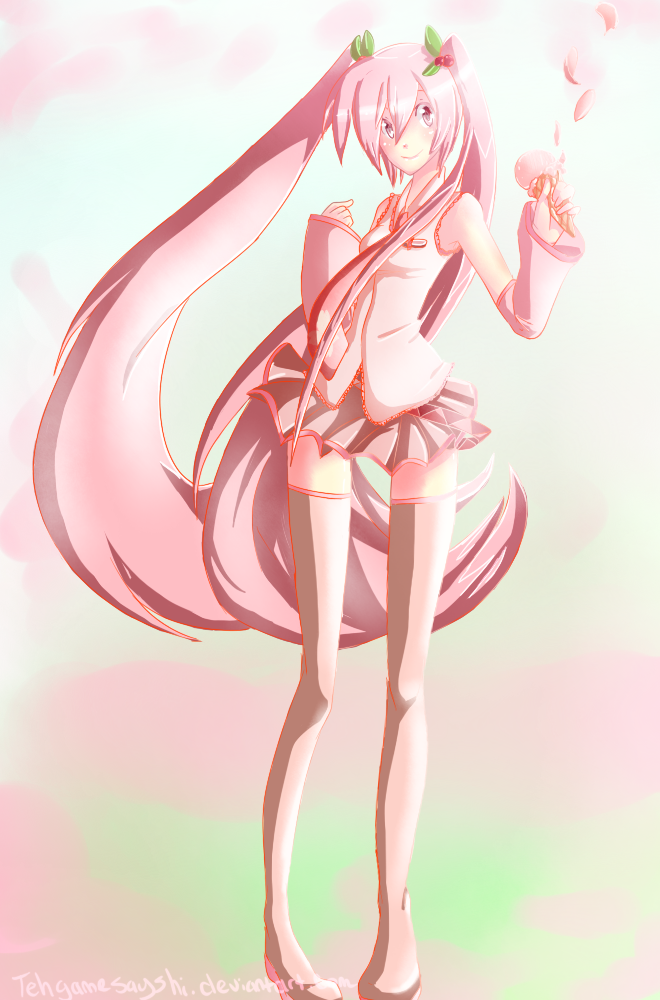 Sakura Miku by tehgamesayshi
