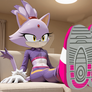 COMMISSIONS OPEN! Silver licking Blaze's Sneakers