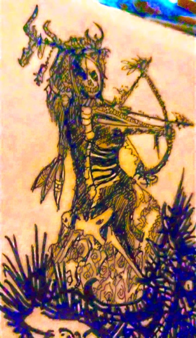 antlered wraith in dress engaging enemy via bow by WWORMWOOD3 on DeviantArt