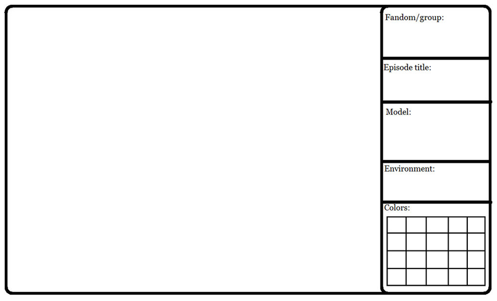 Character Reference Sheet Template