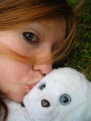 Red-haired with teddy bear II