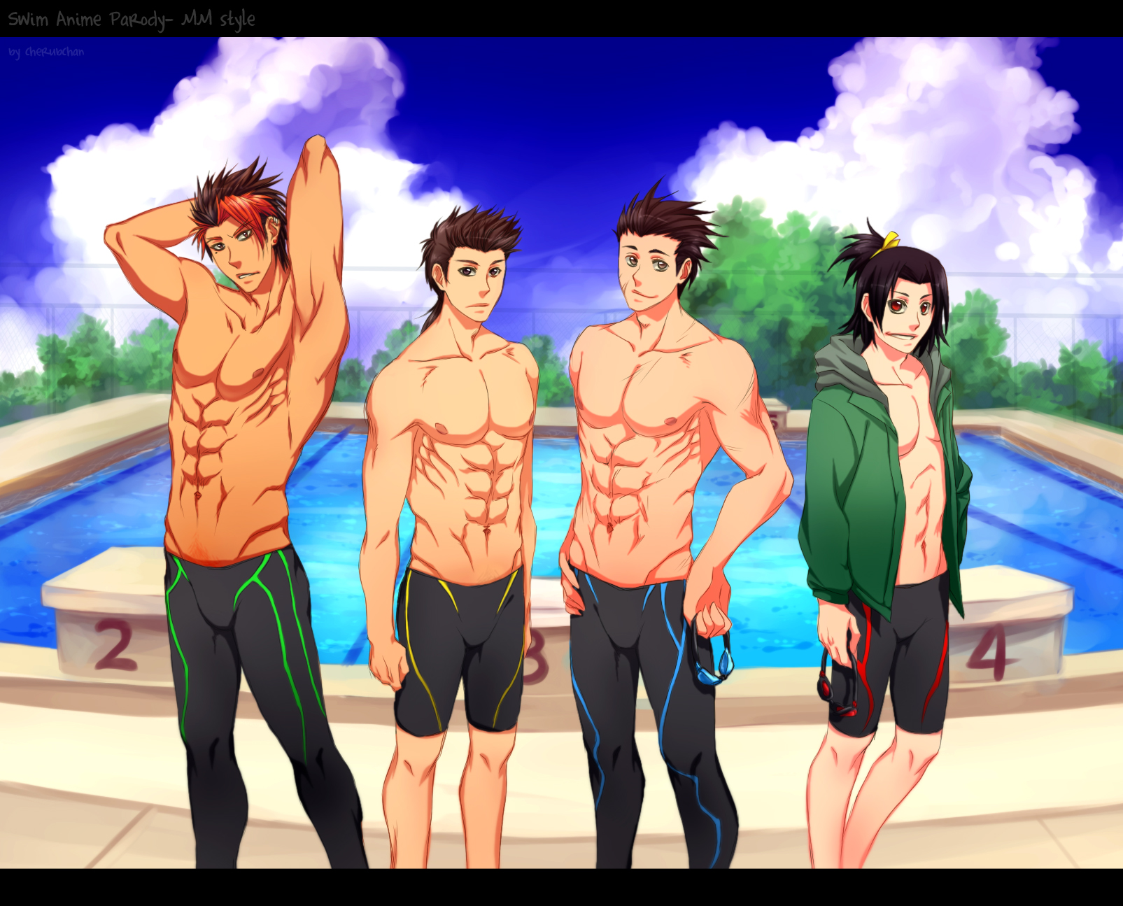 MM: Swim Anime x FC Boys by cherubchan on DeviantArt.