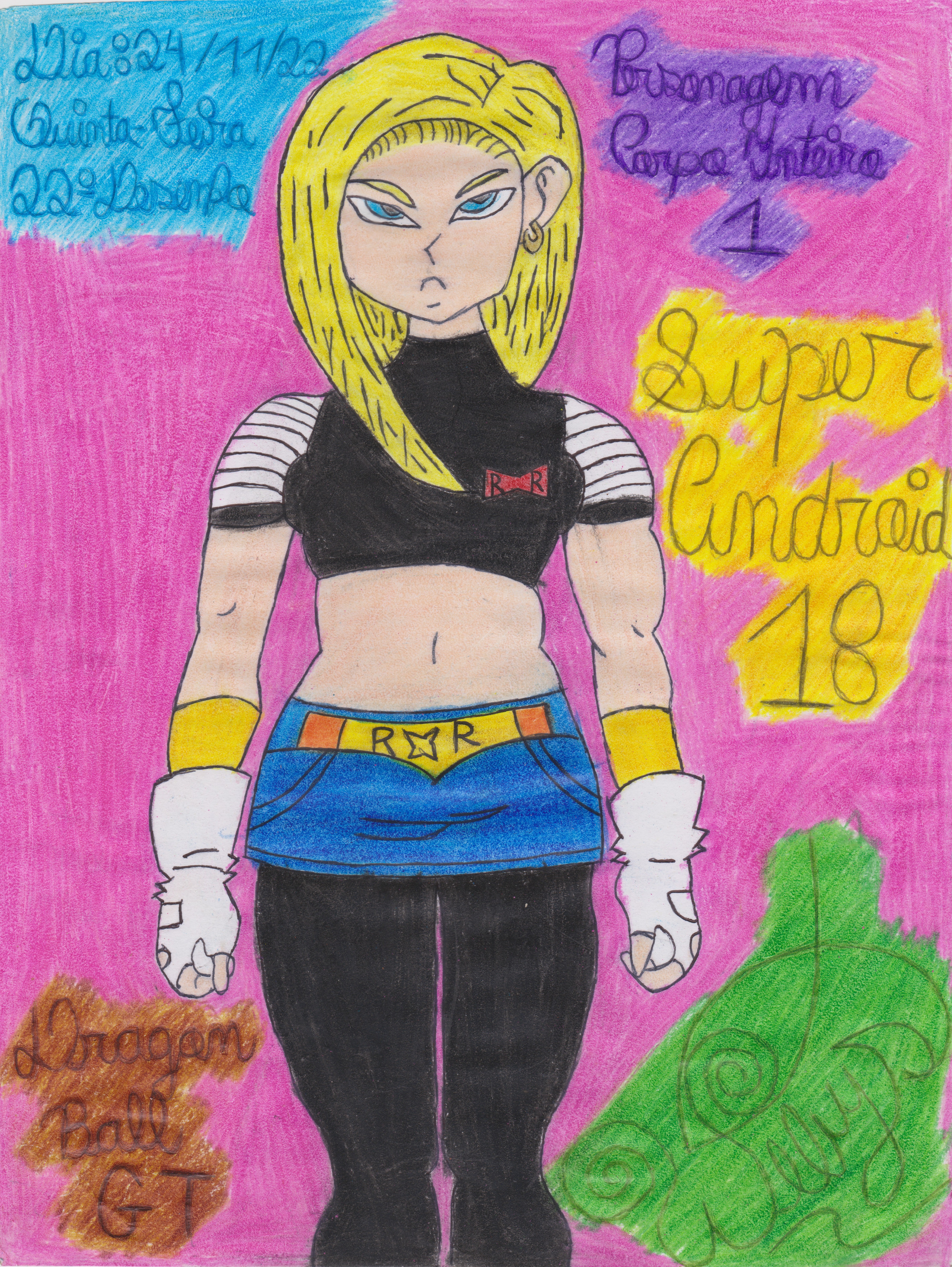 Desenho Super Android 18-Dragon Ball GT by WebysArts on DeviantArt