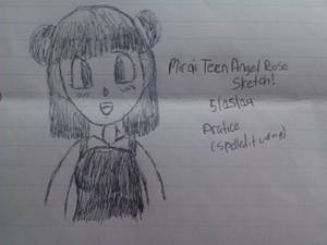 DBZ: Mirai Teen Angel Rose Pen Sketch