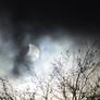 Moody partial solar eclipse