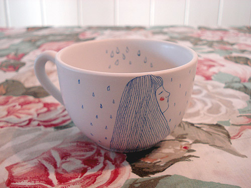 hand drawn tea cup