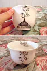 hand drawn tea cup - new one