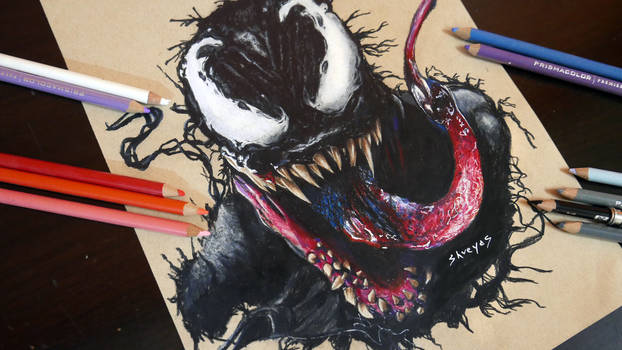 Venom - Color Pencil Drawing